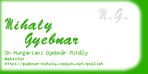 mihaly gyebnar business card
