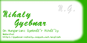 mihaly gyebnar business card